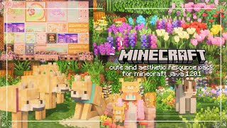 Minecraft JE ౨ৎ ˖ ࣪⊹ cute aesthetic resource pack 1.19-1.20 that you should try in your world 🐻💗