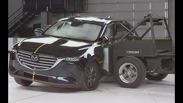 2021 Mazda CX-9 updated side crash test (extended footage)