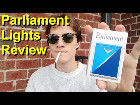 Smoking a Parliament Light Cigarette - Review