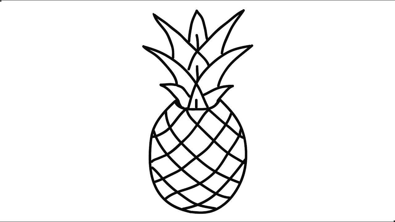 How to draw a pineapple step by step very easy and fast Pineapple Easy 