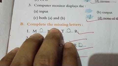 Computer class 1 chapter 3 missing letter