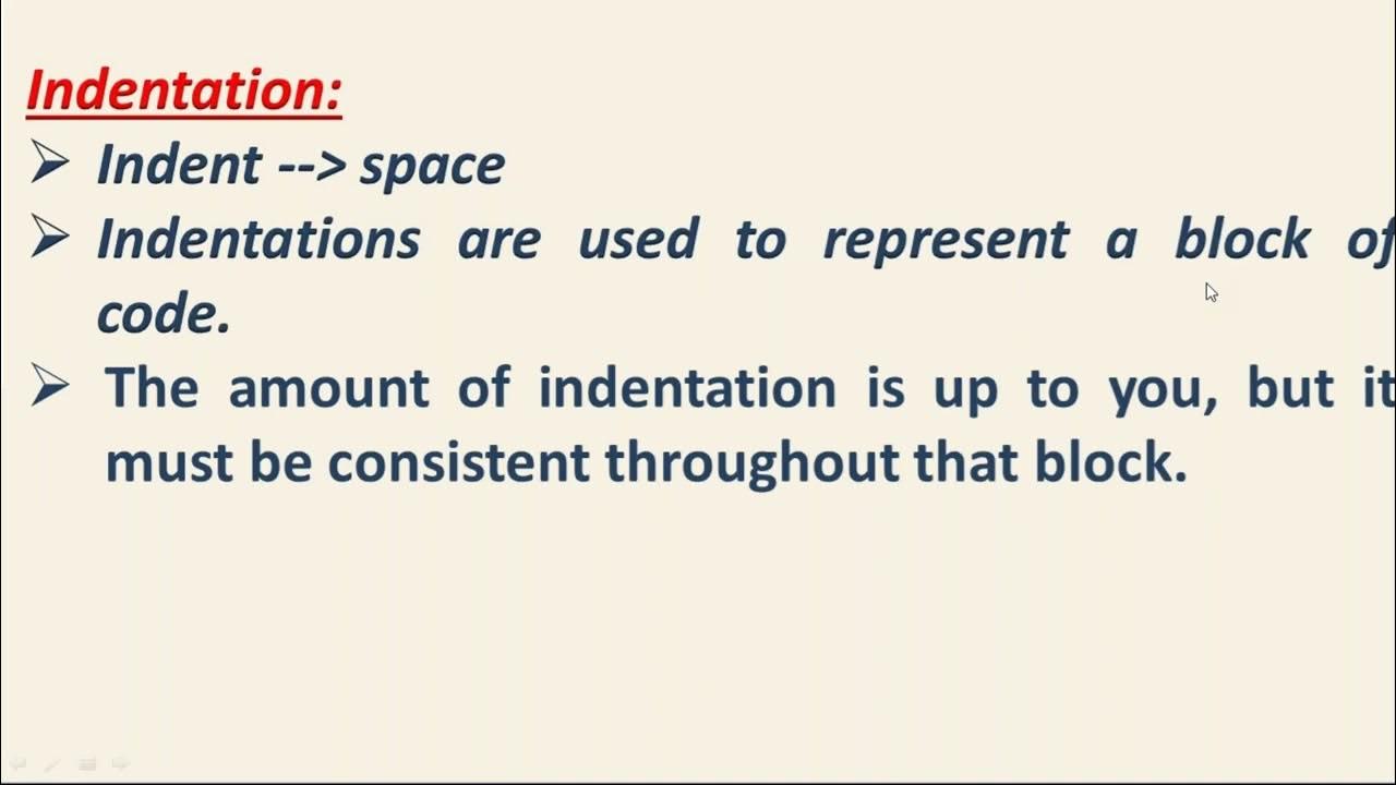 Indentation for Python - YouTube