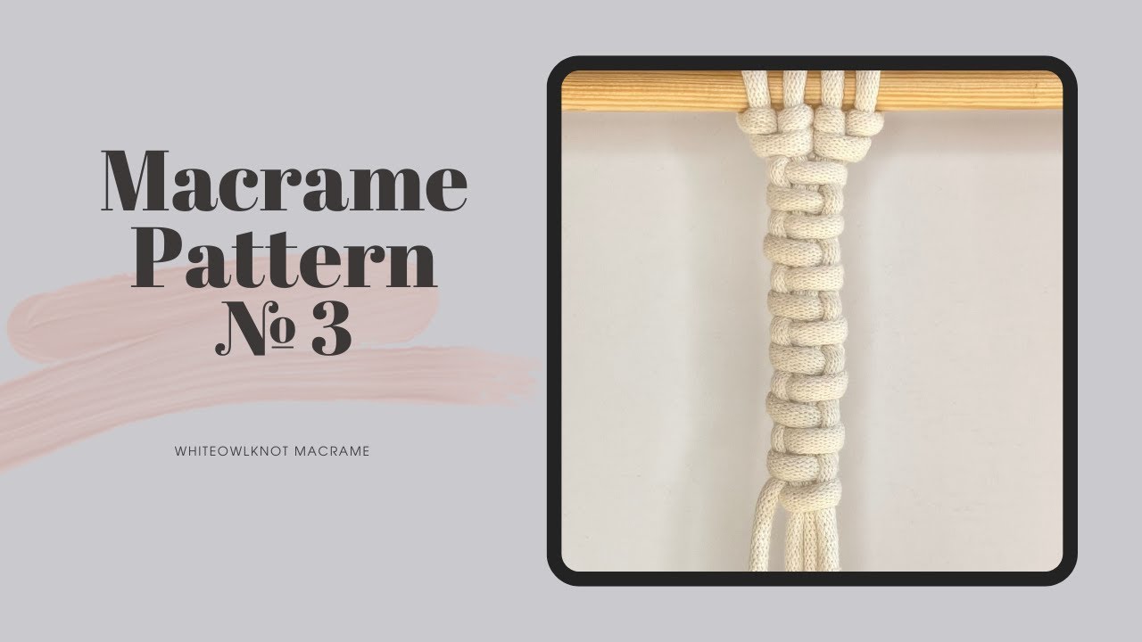 Macrame Pattern №3 / DIY Macrame: Checkerboard pattern / Macrame ...