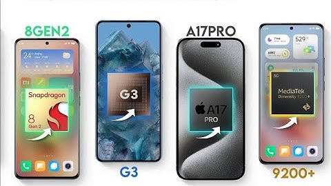 Snapdragon 8 Gen 2 Vs Apple A17 Pro Vs Dimensity 9200+ Vs Google Tensor G3 | Antutu Benchmark & Spec