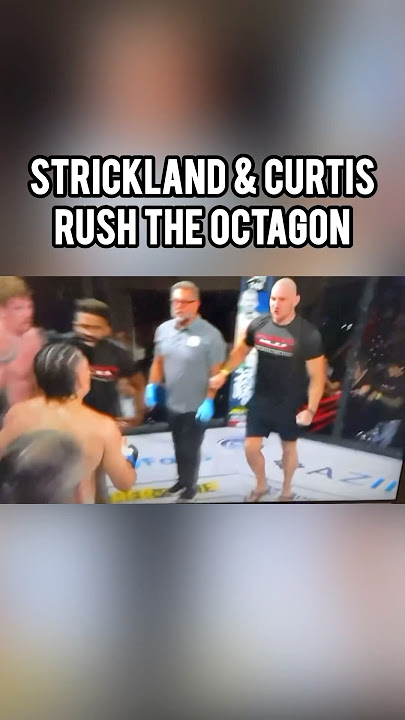 Sean Strickland And Chris Curtis Rush The Octagon🤣 #ufc #mma #mmanews #fyp #seanstrickland