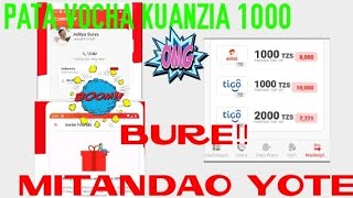 Tumia njia hii Kupata Vocha ya 2000 Bure kupitia Dent