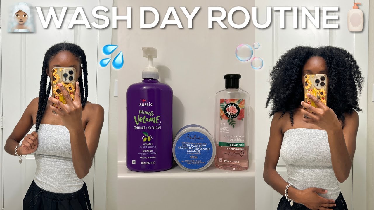 My Updated Natural Hair Wash Day Routine For Long Healthy Hair Growth ...
