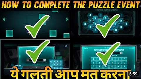 How to complete the puzzle event freefirel how to unlock door password kya hel ff new new event