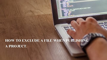How to exclude  a file when publishing a project in visual studio