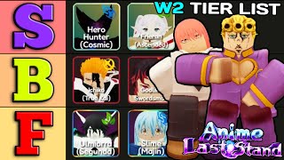 Best Units for Beginners Tier List World 2 in Anime Last Stand [ALS]