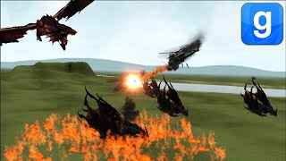 Vindictus Dragons VS Military Helecopters NPC Fight Garry's Mod