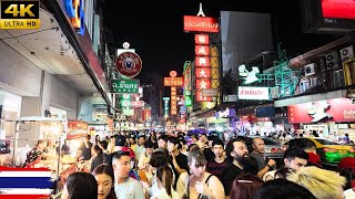INSANE Night Walk in Bangkok, Thailand  | Chinatown Walking tour (2024)