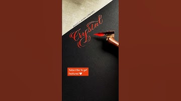 CRYSTAL || Calligraphy Name Session || Comment Your Name #shorts #calligraphy #nameart #viral #name