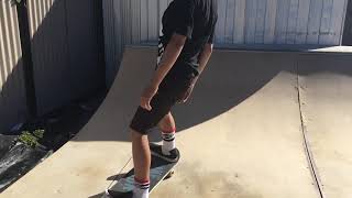 Backyard mini ramp sesh