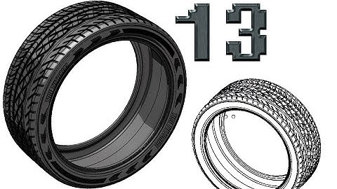 13-Project 36| Re-Scale Tire |SolidWorksTutorial : circular pattern, triangular chamfer