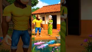 Monkey Gave His Mother A Beautiful Squid Herd