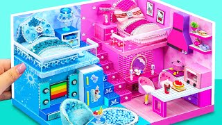 Build Hot And Cold House From Cardboard With Kitchen And Two Bedroom Diy Miniature Cardboard House