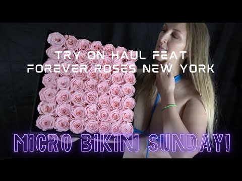 Beach Sling Micro Bikini Try On Haul! FEAT Forever Roses New York!