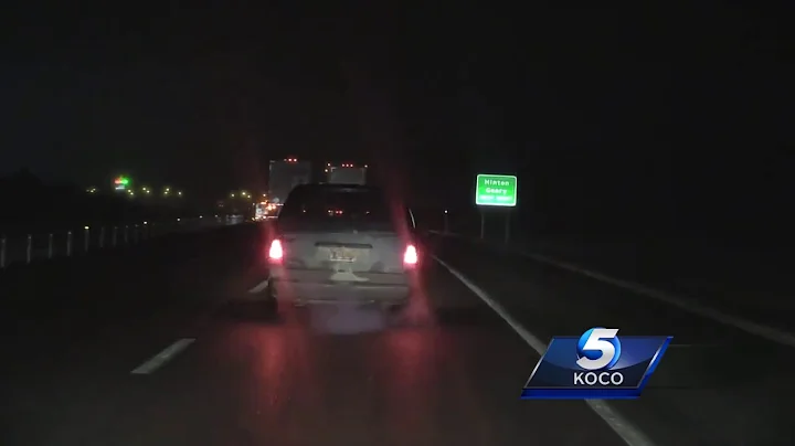Watch: Traffic moving slow due to slick conditions on I-40 west of OKC metro