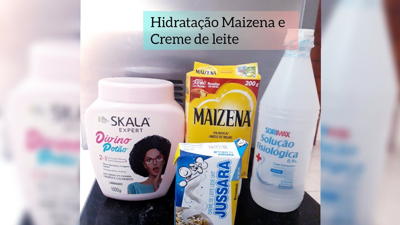 Hidratação Maizena e Creme de leite - YouTube
