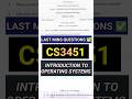 Introduction to Operating Systems(CS3451) #cs3451 #os #operatingsystem #cse #annauniversity #r2021