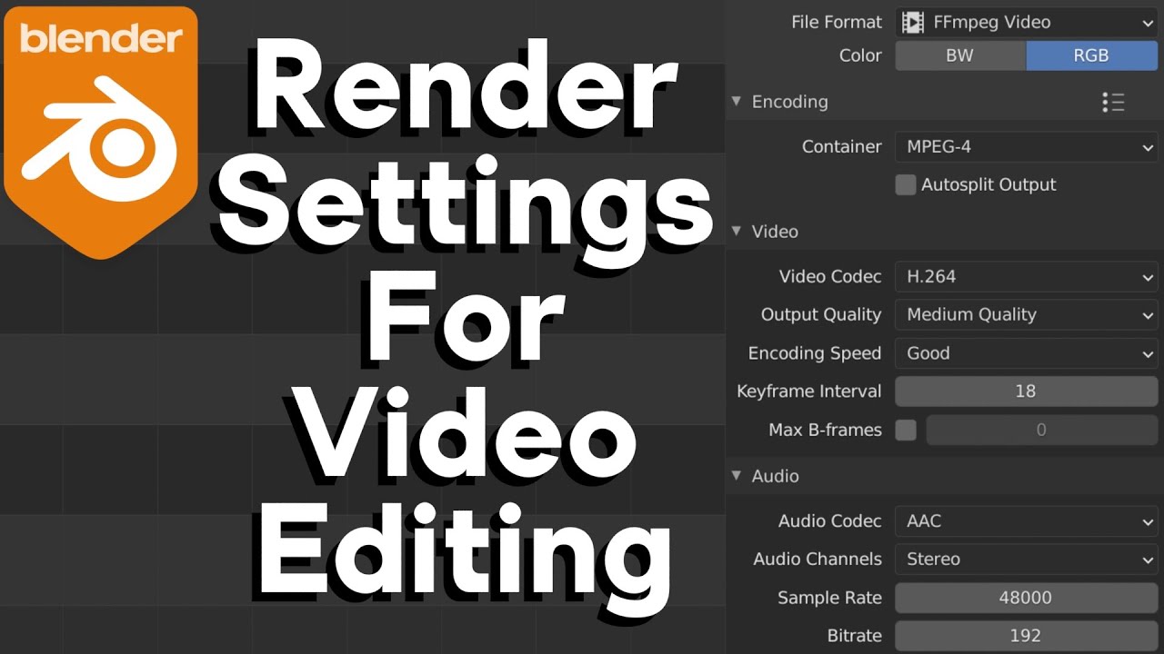 Render Settings for Editing Tutorial) YouTube