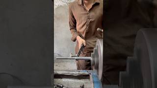 Jump Swing Spring Making on Lathe Machine | Heavy Tension Spring from Iron Wire #diy #shorts