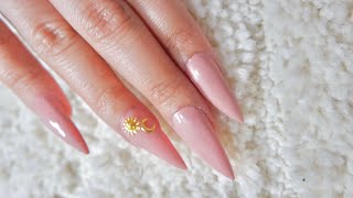NUDE NAIL EXTENSIONS TUTORIAL polygel set from Shopee