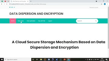 A Cloud Secure Storage Mechanism Based on Data Dispersion and Encryption