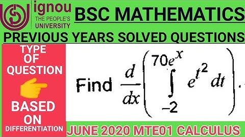 Bsc Mathematics | IGNOU | MTE01| Previous year Solved question | Derivative | June TEE 2020