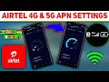 Airtel New APN Settings 5G | Airtel Network Problem Solution 110% | Airtel Internet Not Working Net