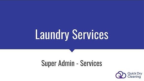 Super Admin: Services - Laundry