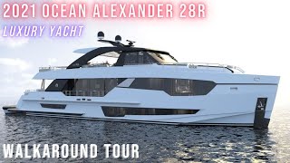 OCEAN ALEXANDER 28R LUXURY YACHT FULL INSIDE TOUR - PALM BEACH BOAT SHOW