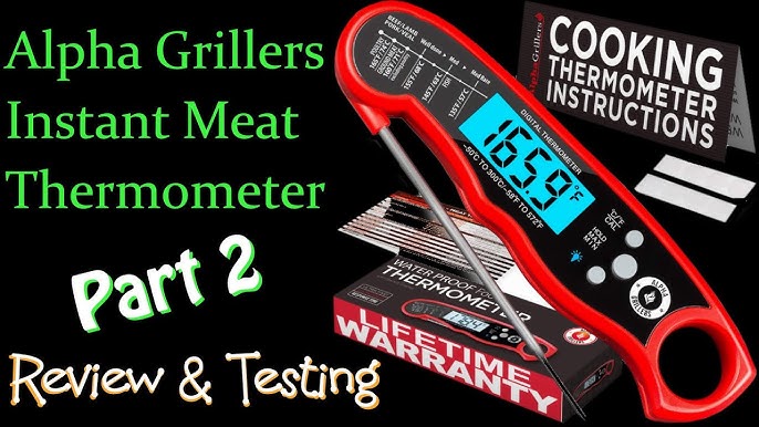 Alpha Grillers Instant Read Meat Thermometer for Grill and Cooking. Best  Waterproof Ultra Fast Thermometer with Backlight & Calibration. Digital  Food