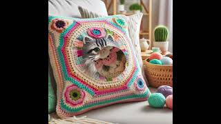 Most Beautiful 🌷Crochet Cushions #Knitted #Crochet #Knitting #Design #Crochetlove #Ideas