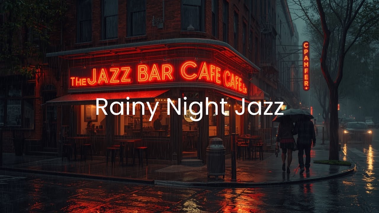 🌧️ Rainy Night Jazz Café LoFi – 1 Hour Chill Beats with Neon Ambience ...