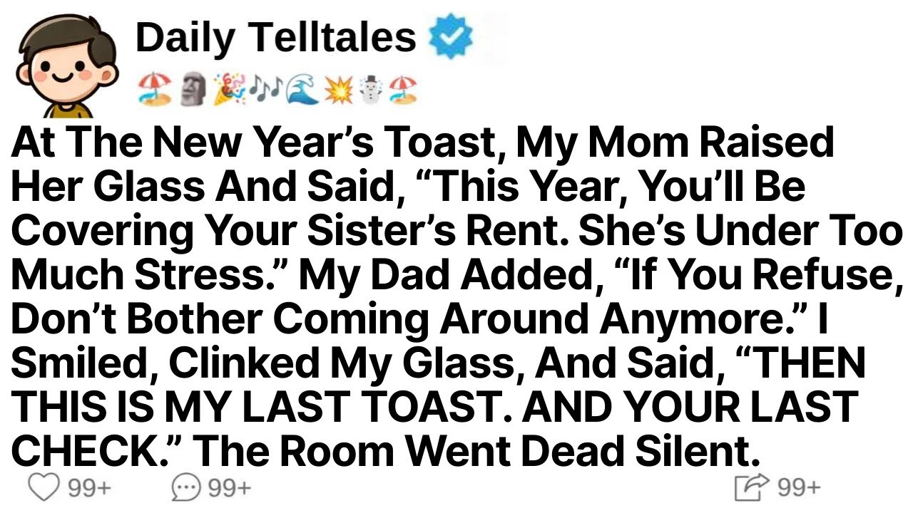 At The New Year’s Toast, My Mom Raised Her Glass And Said “This Year, You’ll Be Covering Your Sister