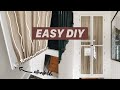 DIY CURTAIN ROD FOR 3$ | Curtains For Entry Closet French Doors