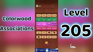 Colorwood Associations Level 205 Answers 🧩✨ | Go Answer