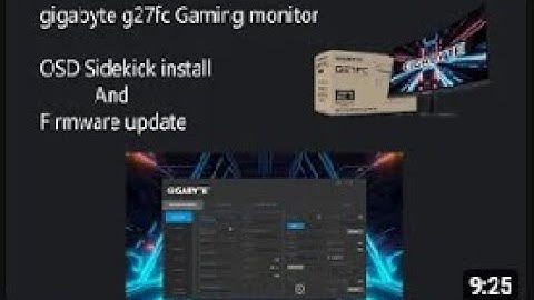 gigabyte g27fc OSD Sidekick install | Firmware update