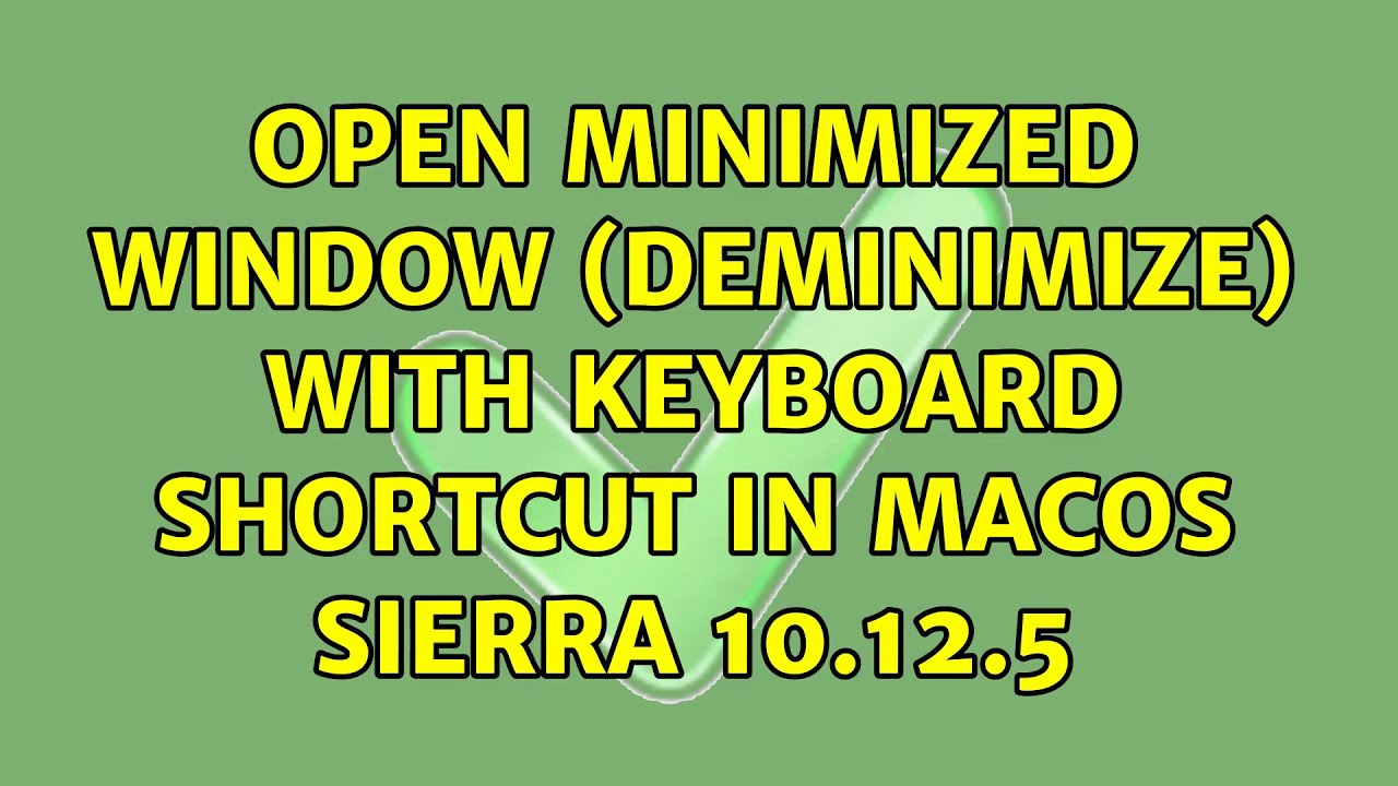 minimize window shortcut mac