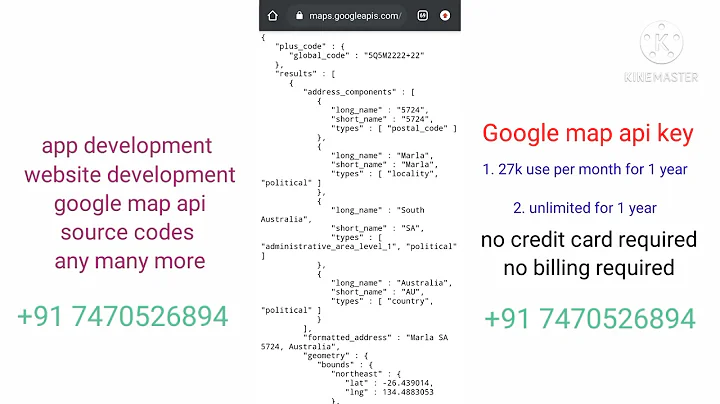 Google map api key for android ios and web