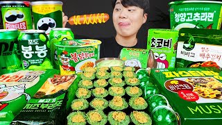 ASMR MUKBANG 편의점 핵불닭 미니!! 떡볶이 &amp; 핫도그 &amp; 김밥 FIRE Noodle &amp; HOT DOG &amp; GIMBAP EATING SOUND!