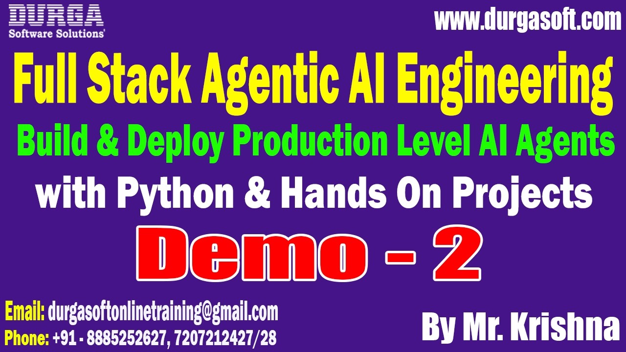 Full Stack Agentic AI Engineering tutorials || Demo - 2 || by Mr. Krishna On 02-06-2026 @10PM (IST)