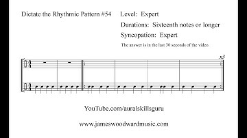 Rhythmic Dictation in a Repeating Pattern #54 - Expert Level
