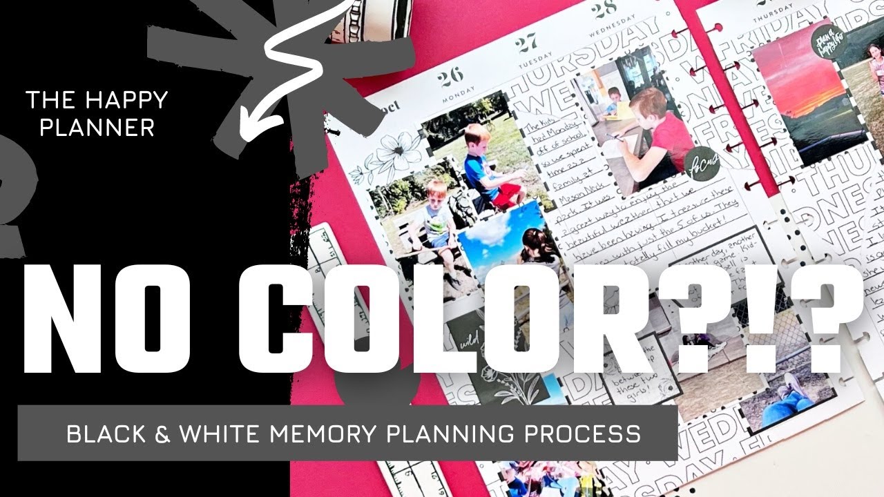 Black & White Only! || Memory Plan With Me || The Happy Planner