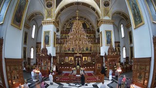 Божественная литургия 8 ноября 2021 года, Свято-Успенская Святогорская лавра, Украина, г. Святогорск