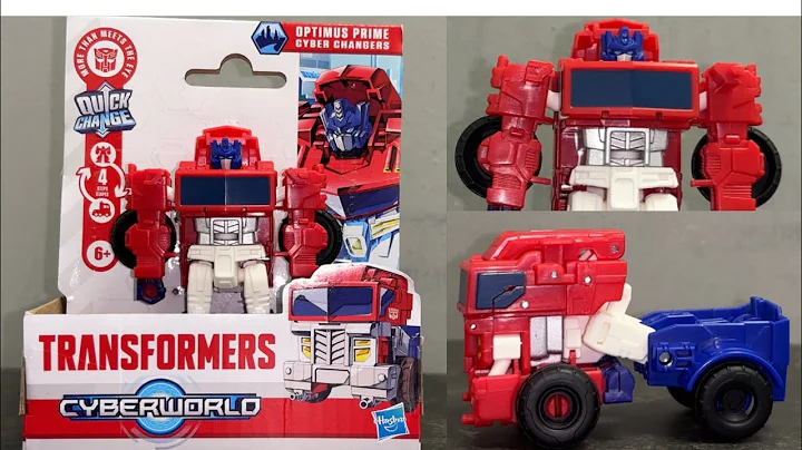 Transformers cyberworld Optimus prime review. Fun little cyber changers figure 