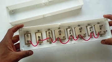 How to make an extension box with indicator |3-5pin sockets+3-2pin sockets+1indicator+1switch wiring