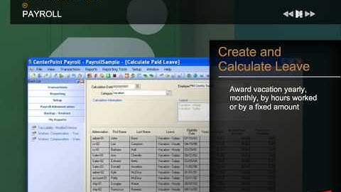 CenterPoint Payroll Software Demonstration